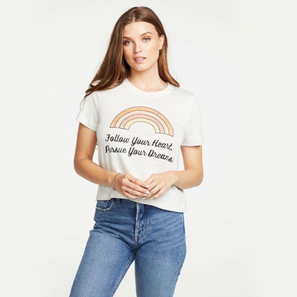 Chaser "Follow Your Heart" Linen Short Sleeve Tee